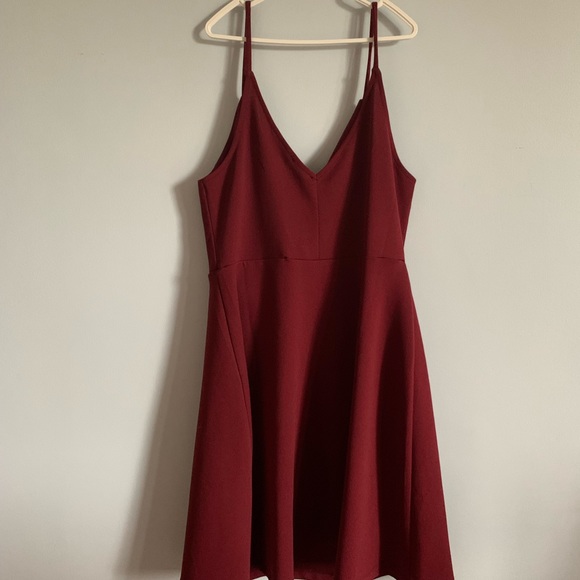 Urban Outfitters Burgundy Skater Dress - Picture 3 of 4
